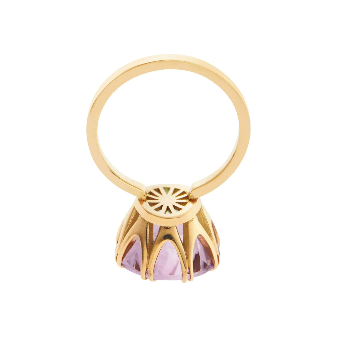 Solitaire Crown Ring Pink Amethyst - Crown - Ileana Makri