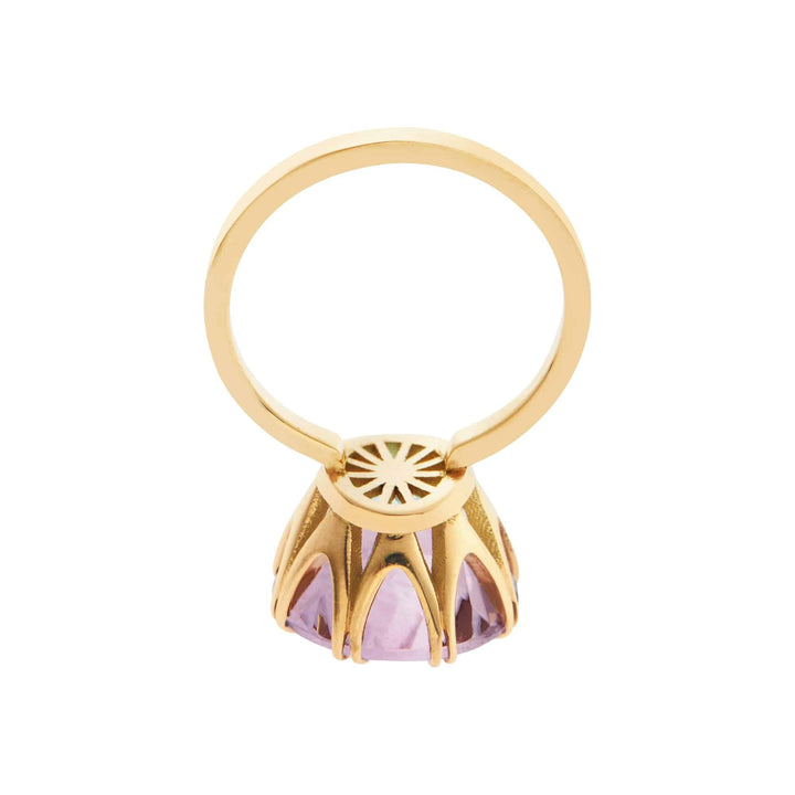 Solitaire Crown Ring Pink Amethyst - Crown - Ileana Makri