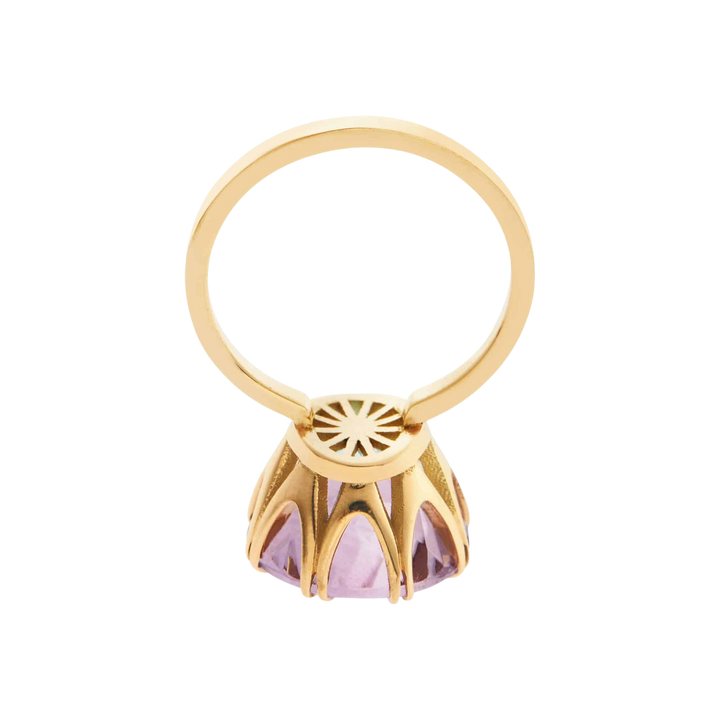 Solitaire Crown Ring Pink Amethyst - Crown - Ileana Makri