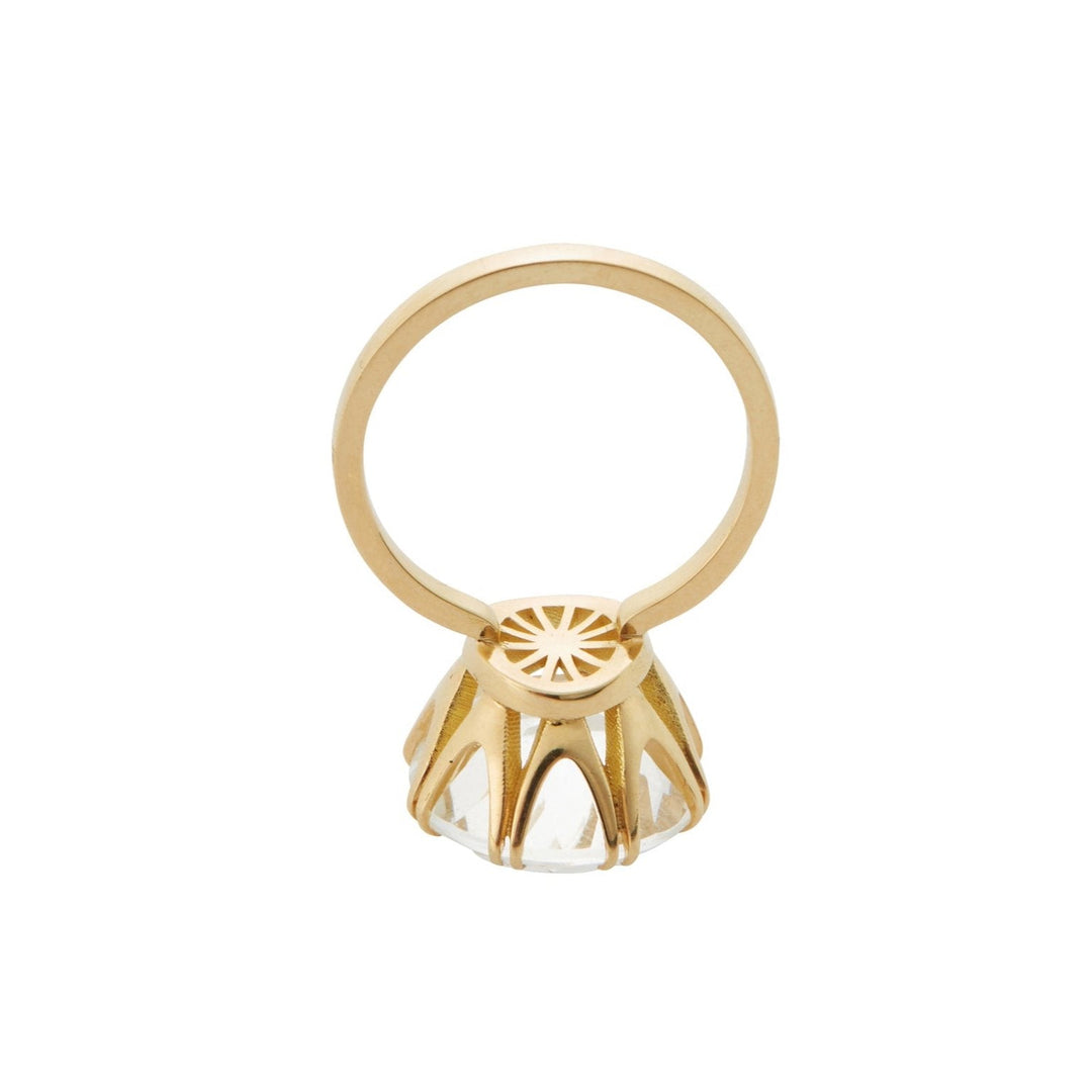 Solitaire Crown Ring White Topaz - Crown - Ileana Makri