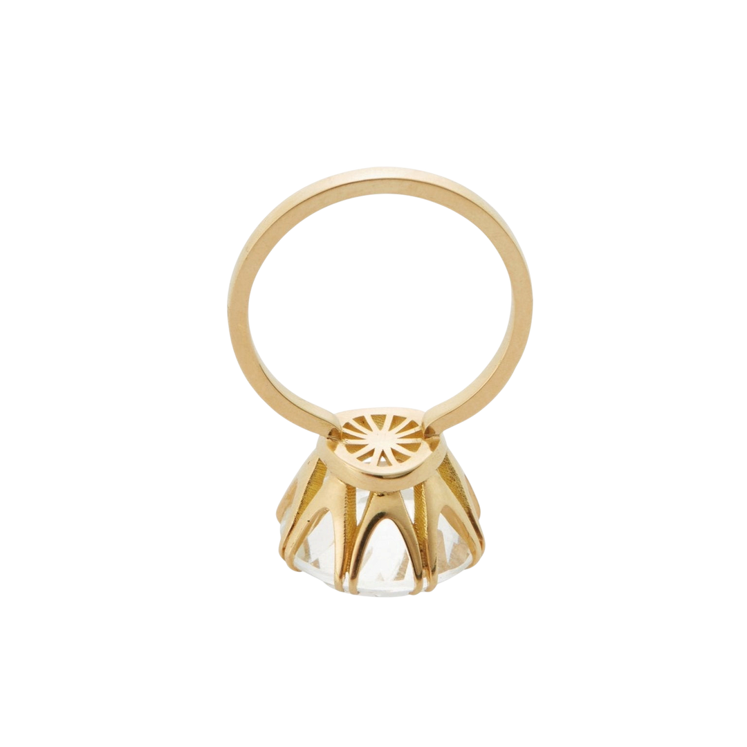 Solitaire Crown Ring White Topaz - Crown - Ileana Makri
