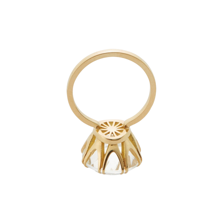 Solitaire Crown Ring White Topaz - Crown - Ileana Makri