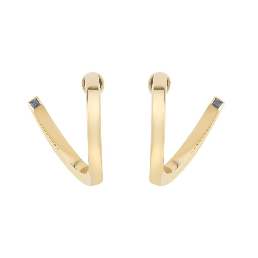Square Pipe Twist Hoops Br - Yp - Bs - Eye M Minimal - Ileana Makri