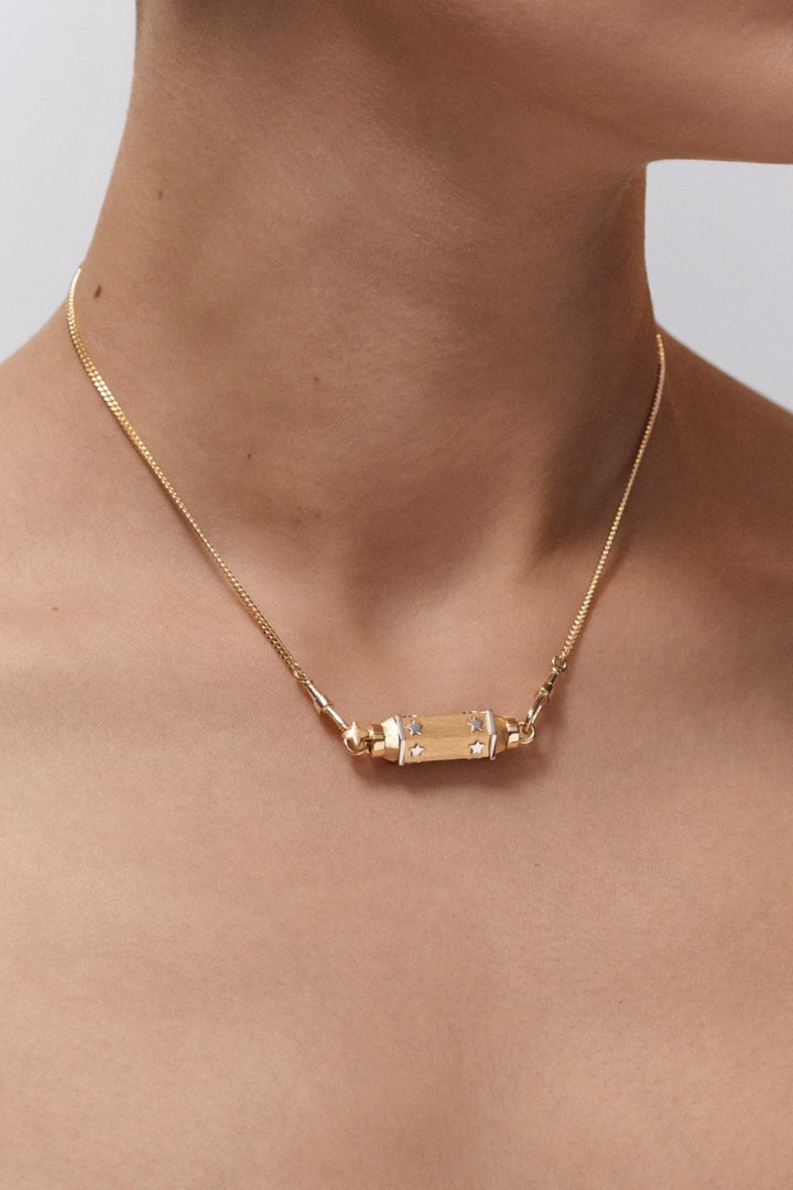 Star Baby locket Necklace (37cm) - Marie Lichtenberg - Ileana Makri