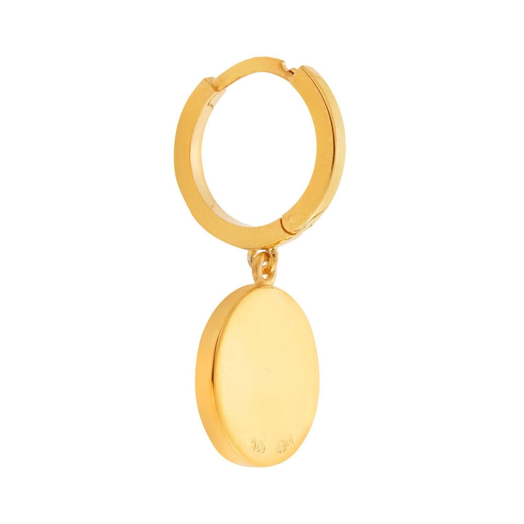 Star Enamel Hoops Black Yellow - Eye M Neon Rocks - Ileana Makri store