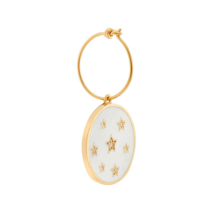 Stardust Hoops White Enamel - Eye M Core - Ileana Makri