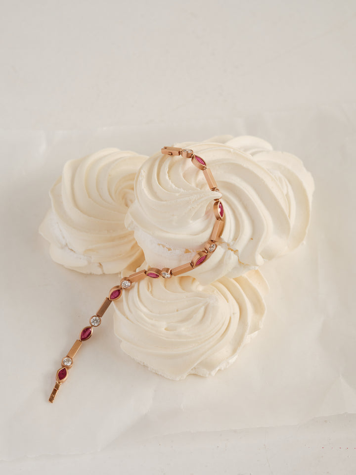 Ruby Navette Stream Bracelet