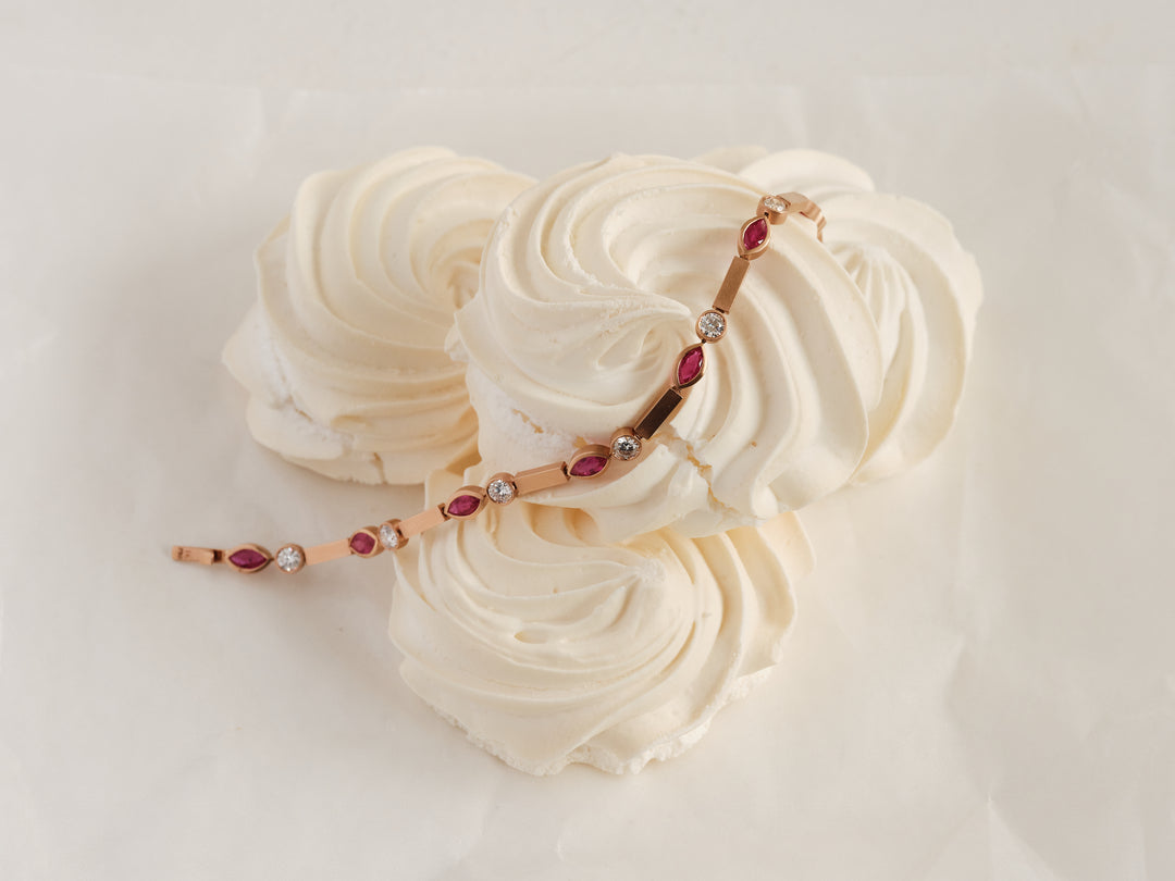 Ruby Navette Stream Bracelet