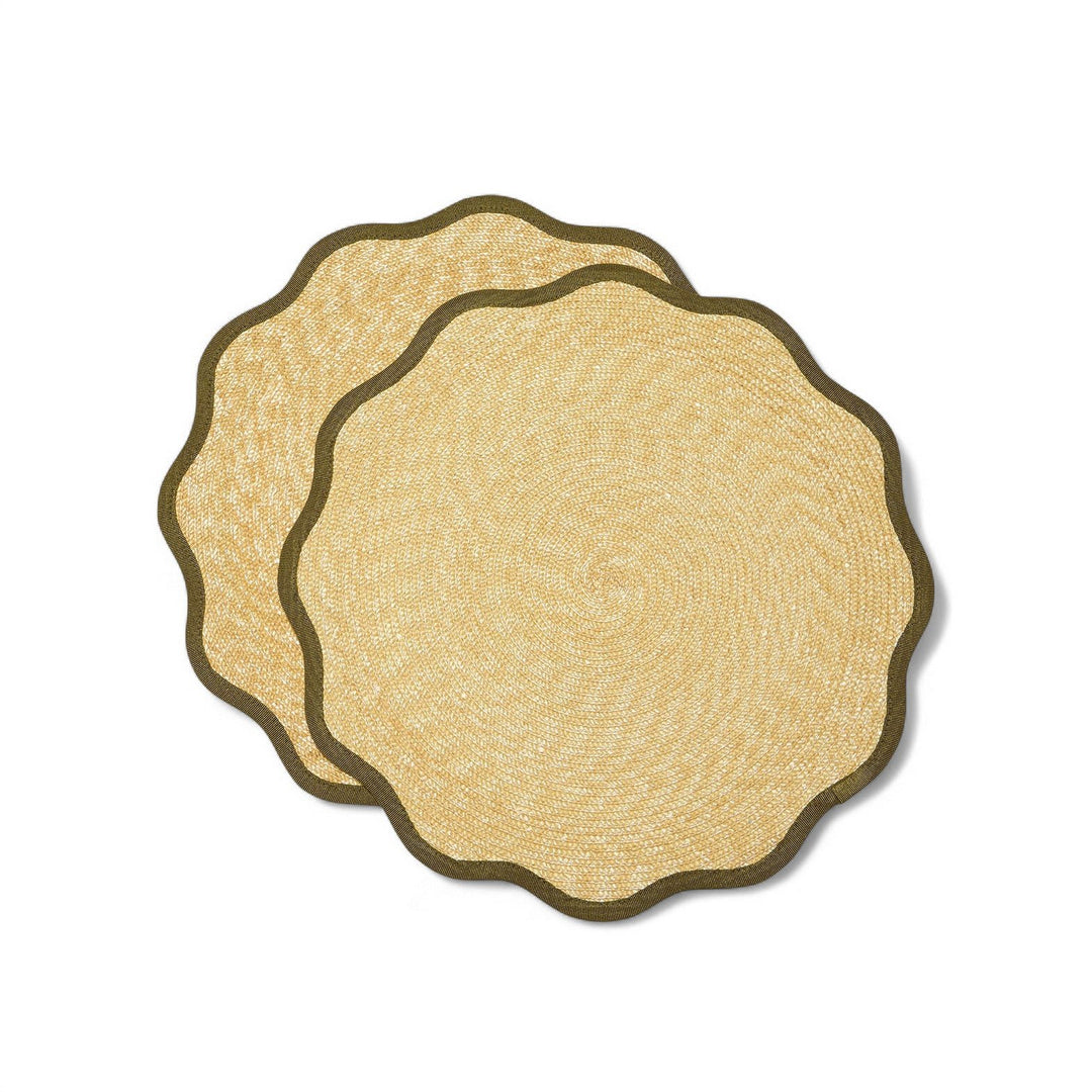Straw Cloud Olive Placemats (Set of 2) - La Double J Home - Ileana Makri