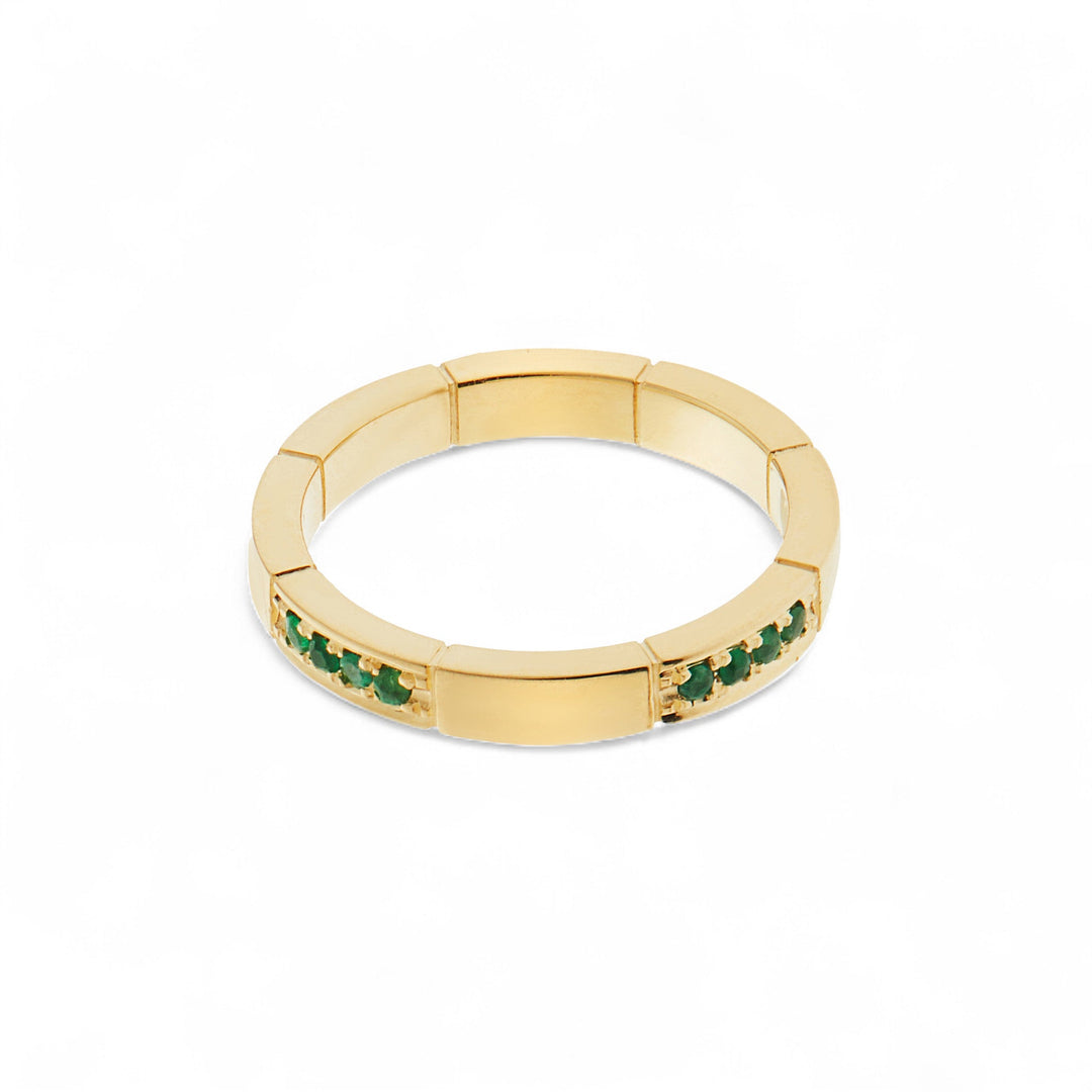 Stream Ring Emeralds - Cascade - Ileana Makri