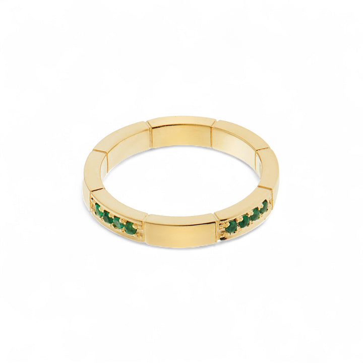 Stream Ring Emeralds - Cascade - Ileana Makri