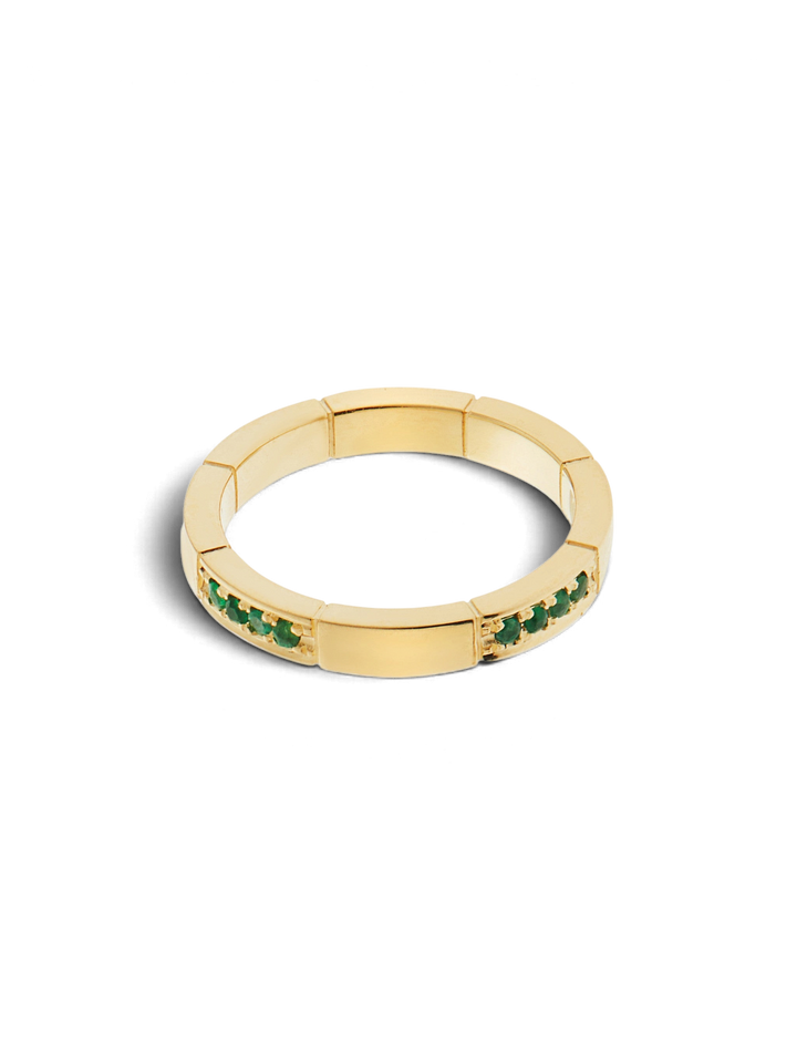Stream Ring Emeralds - Cascade - Ileana Makri