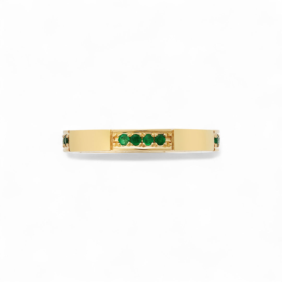 Stream Ring Emeralds - Cascade - Ileana Makri