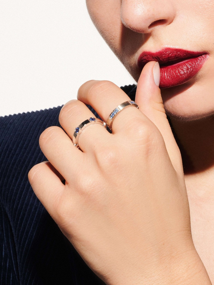 Stream Ring Sapphires - Cascade - Ileana Makri
