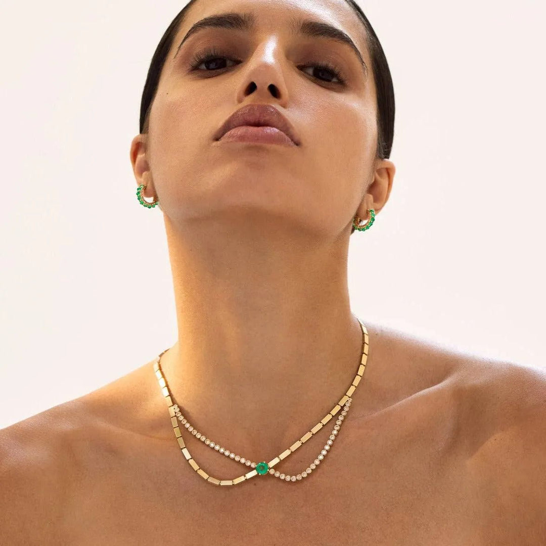 Streamflow Emerald Hoops - Revolve - Ileana Makri