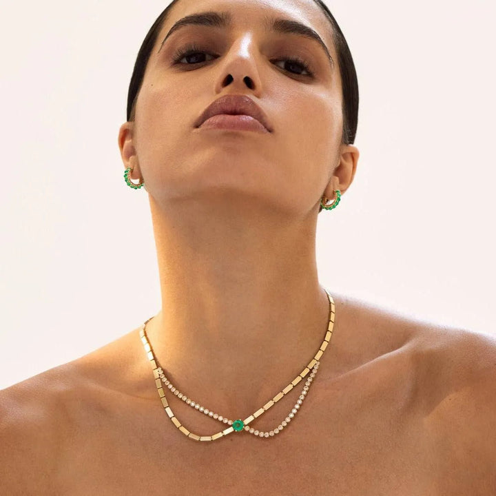 Streamflow Emerald Hoops - Revolve - Ileana Makri