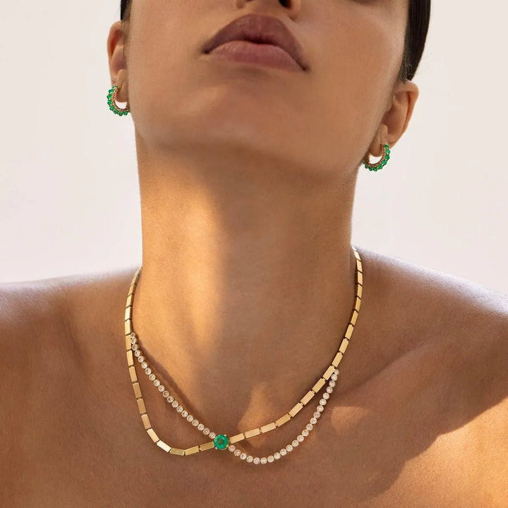 Streamflow Emerald Hoops - Revolve - Ileana Makri
