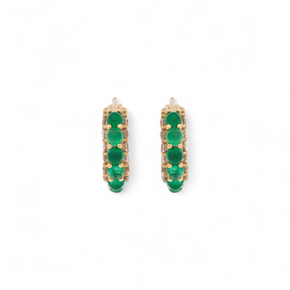 Streamflow Emerald Hoops - Revolve - Ileana Makri