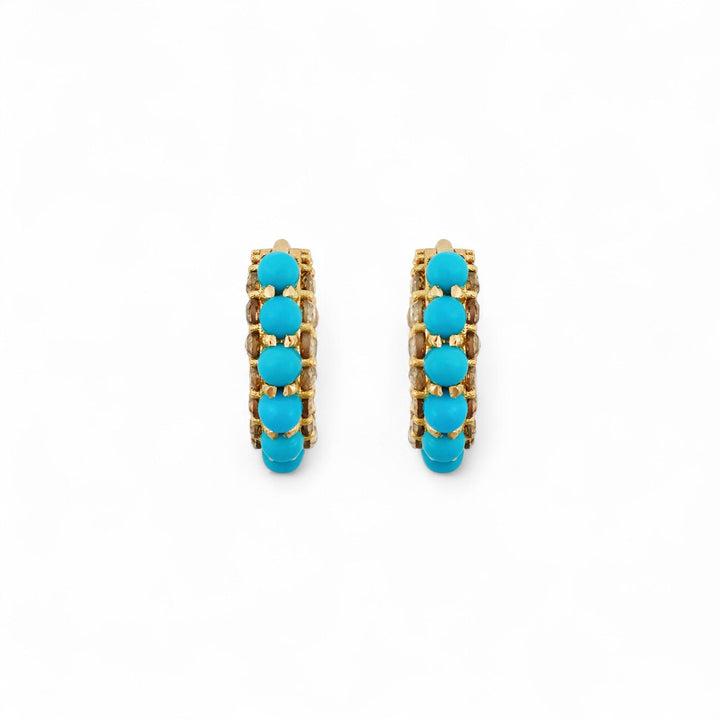 Streamflow Turquoise Hoops - Revolve - Ileana Makri
