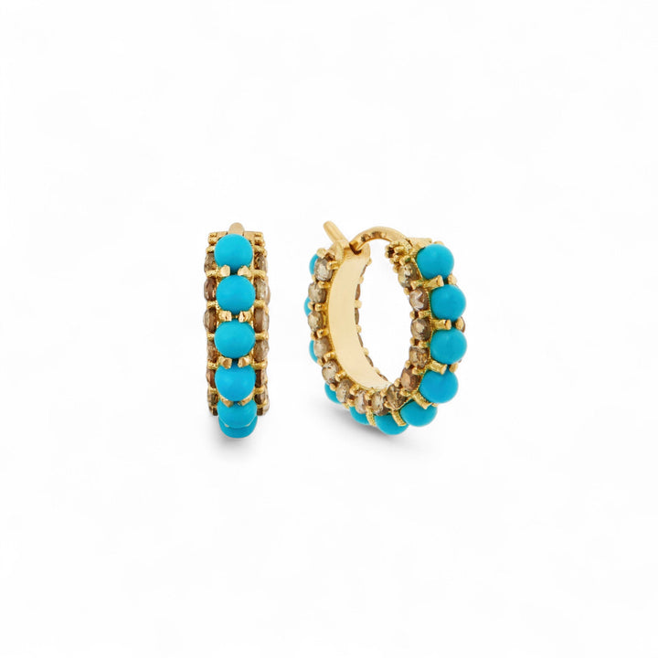 Streamflow Turquoise Hoops - Revolve - Ileana Makri