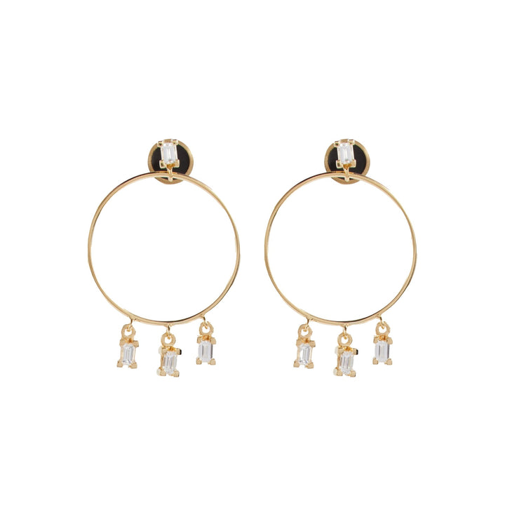 Stud Hoop Baguette D - S - Baguette - Ileana Makri