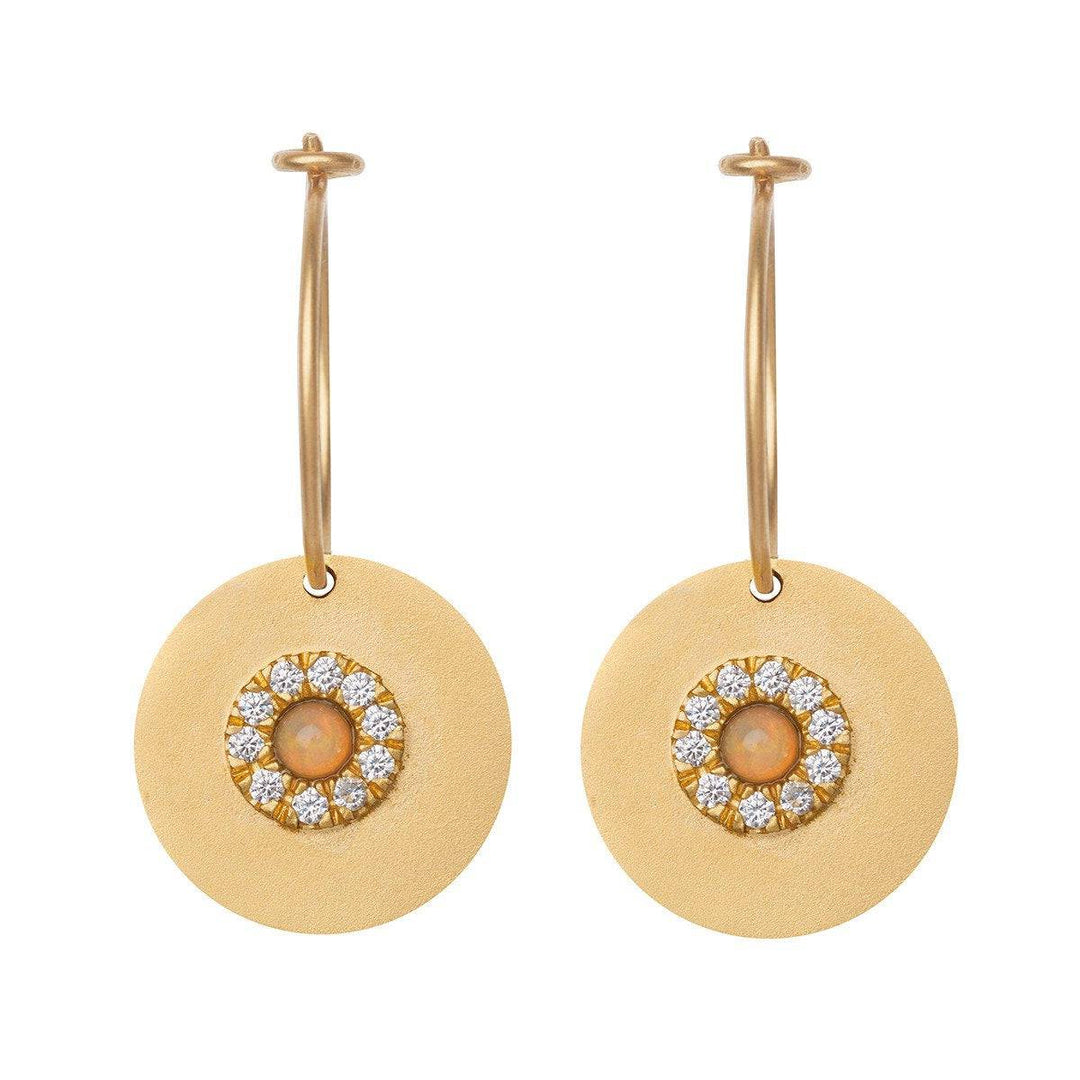 Sun Disc Hoops - Eye M UFO - Ileana Makri