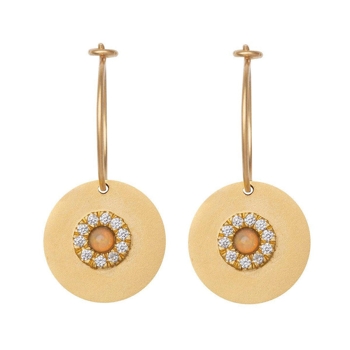 Sun Disc Hoops - Eye M UFO - Ileana Makri