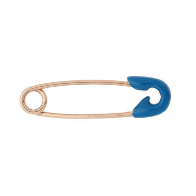 Teal Enamel Safety Pin Earring - Eye M Safety Pins - Ileana Makri store