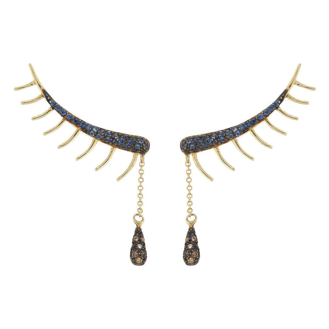Teared Eyelash Ear Cuff Y - Oxc - Bs - Chd - Crying Eyes - Ileana Makri
