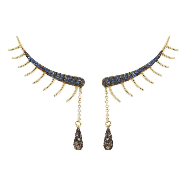 Teared Eyelash Ear Cuff Y - Oxc - Bs - Chd - Crying Eyes - Ileana Makri