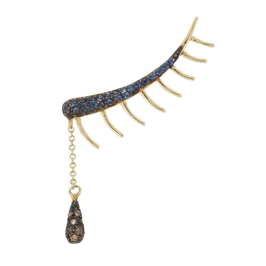 Teared Eyelash Ear Cuff Y - Oxc - Bs - Chd - Crying Eyes - Ileana Makri