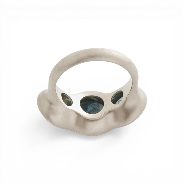 The Aquamarine Trio Ring - One of a Kind - Ileana Makri