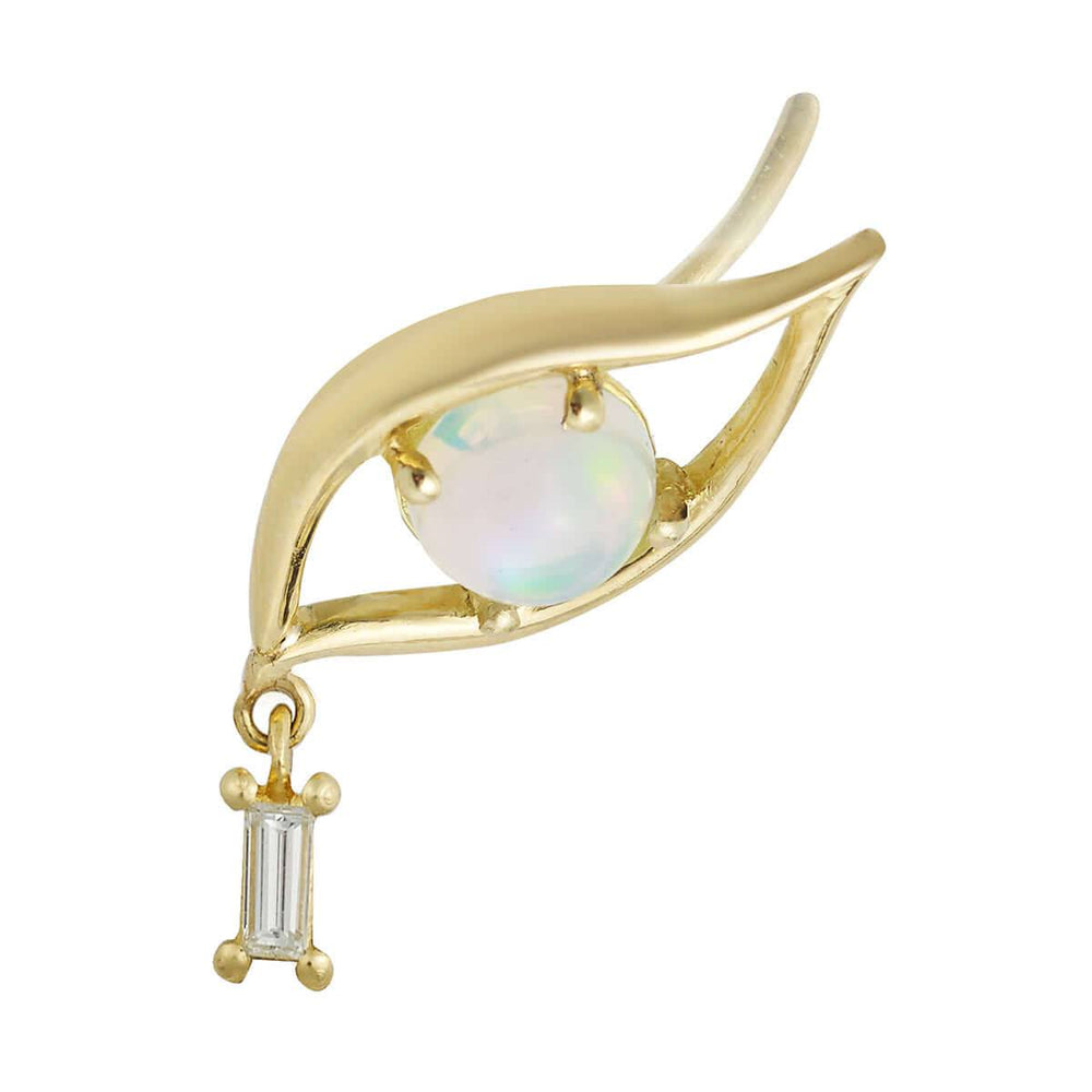 Single Diamond Tear Earring - THE EDIT - Ileana Makri store
