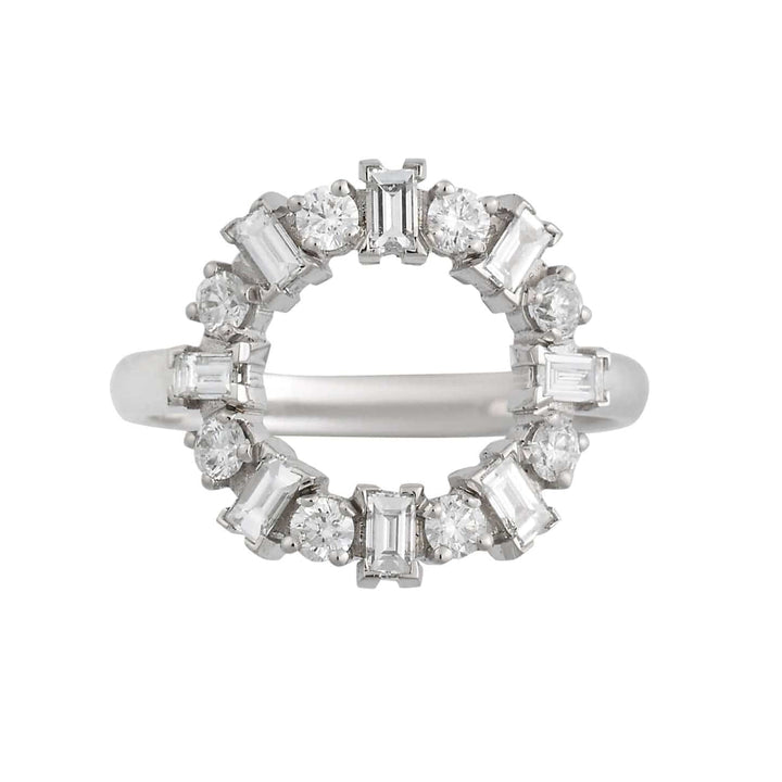 Baguette Round Ring W-D - THE EDIT - Ileana Makri store