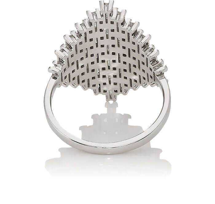 Baguette Shield Ring W-D - THE EDIT - Ileana Makri store