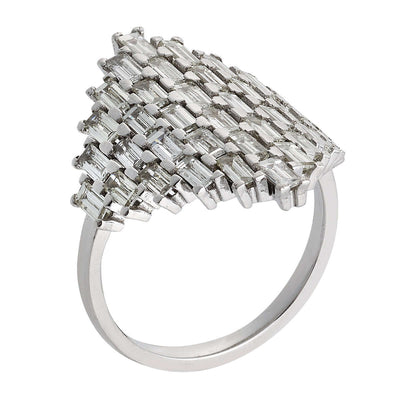Baguette Shield Ring W-D - THE EDIT - Ileana Makri store