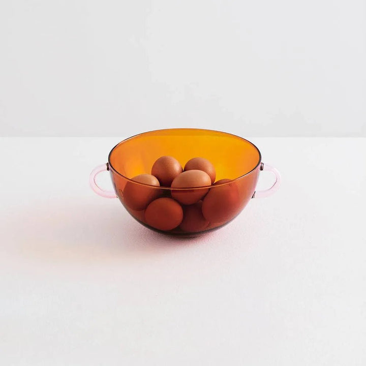 The Happy Serving Bowl Amber & Pink - Maison Balzac - Ileana Makri