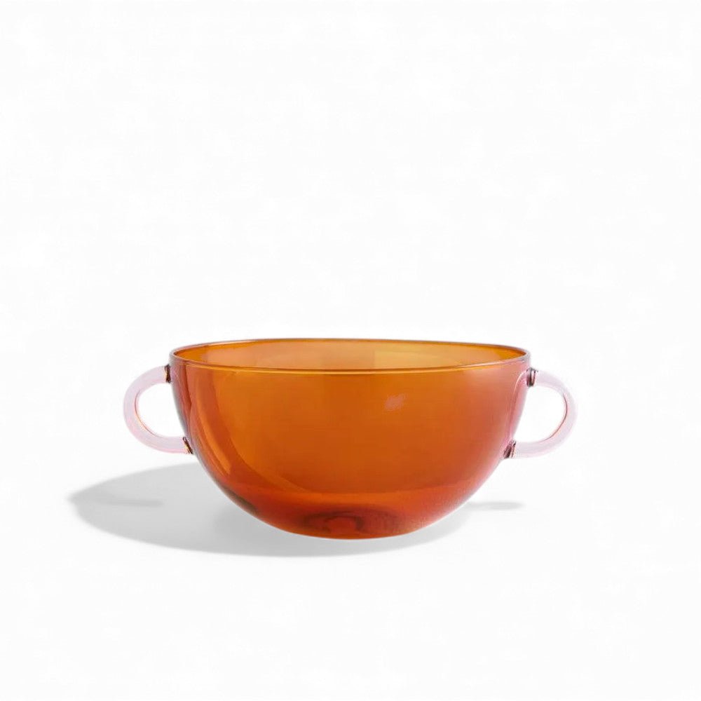 The Happy Serving Bowl Amber & Pink - Maison Balzac - Ileana Makri