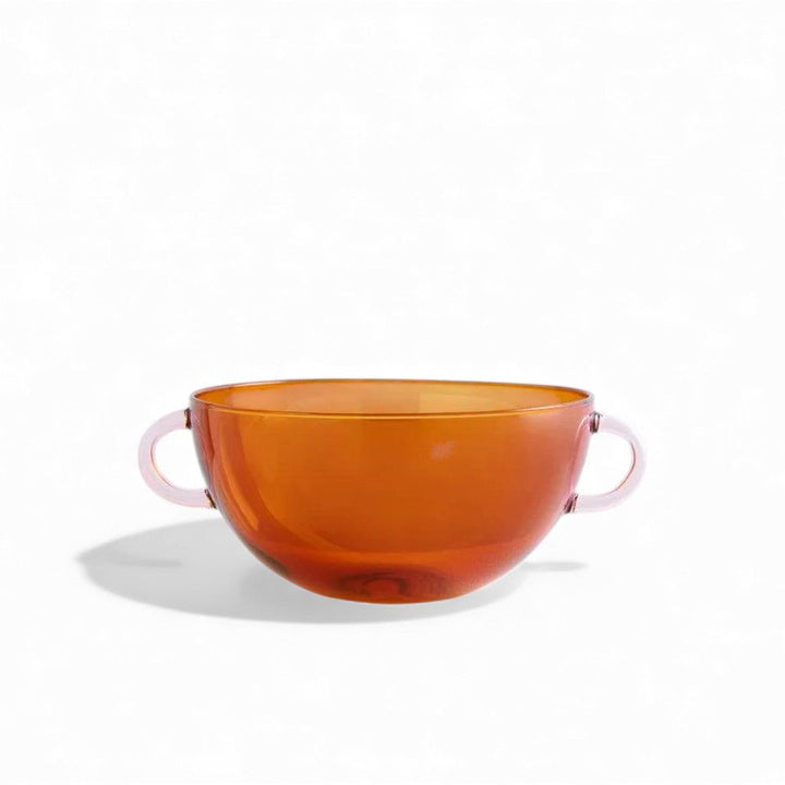 The Happy Serving Bowl Amber & Pink - Maison Balzac - Ileana Makri