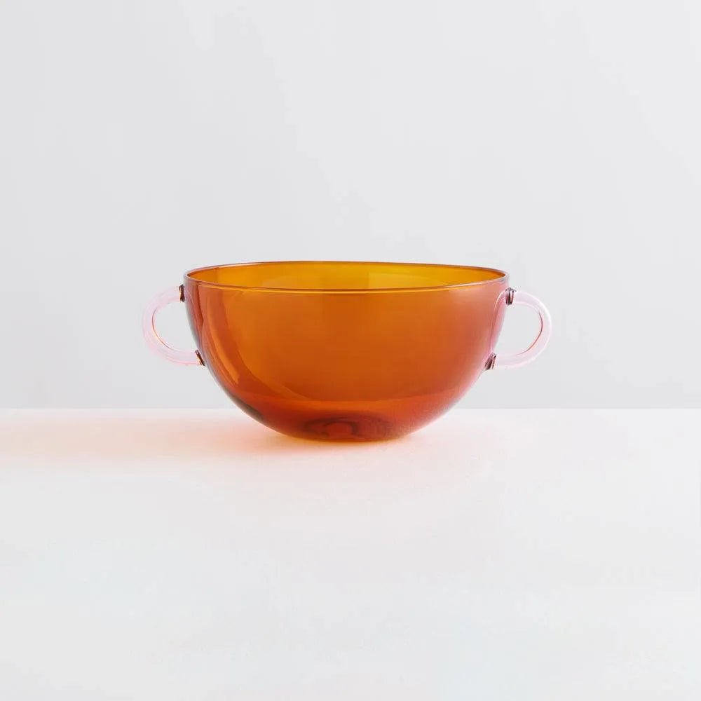 The Happy Serving Bowl Amber & Pink - Maison Balzac - Ileana Makri