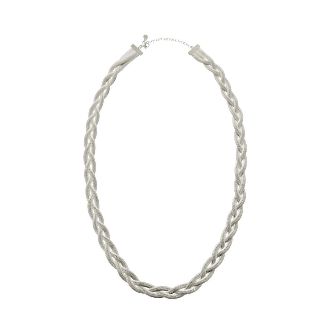 Thick Braid Necklace Slv - Maggoosh - Ileana Makri store