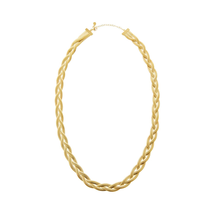 Thick Braid Necklace Slv-Yg - Maggoosh - Ileana Makri store