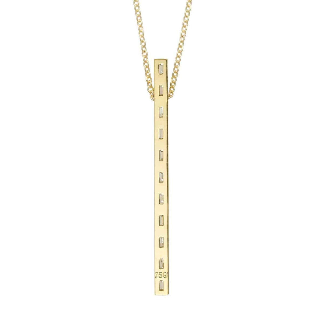 Thread Baguette 11 Diamond Pendant - Baguette - Ileana Makri