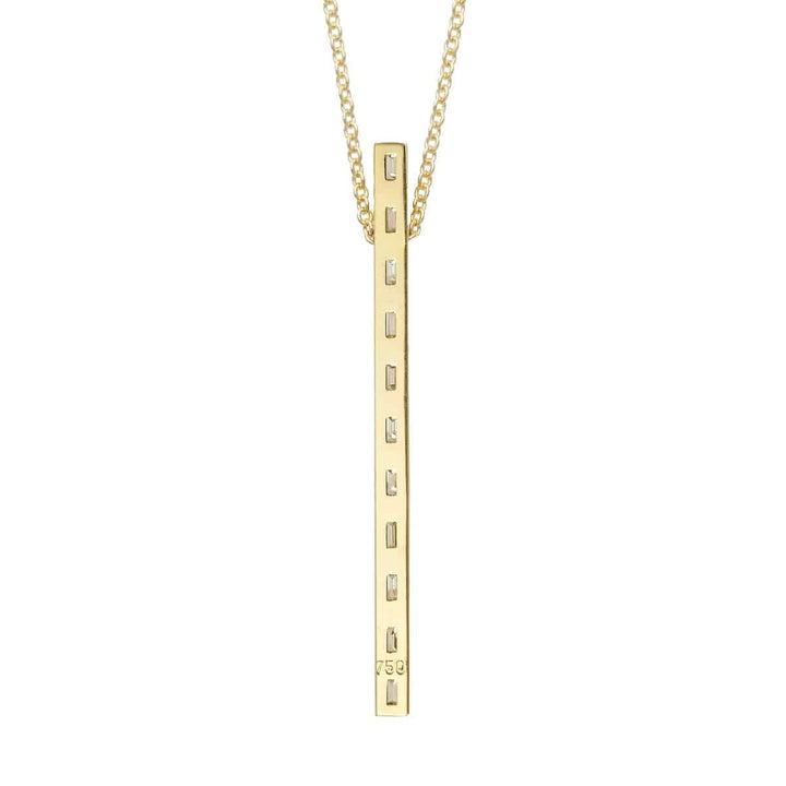Thread Baguette 11 Diamond Pendant - Baguette - Ileana Makri