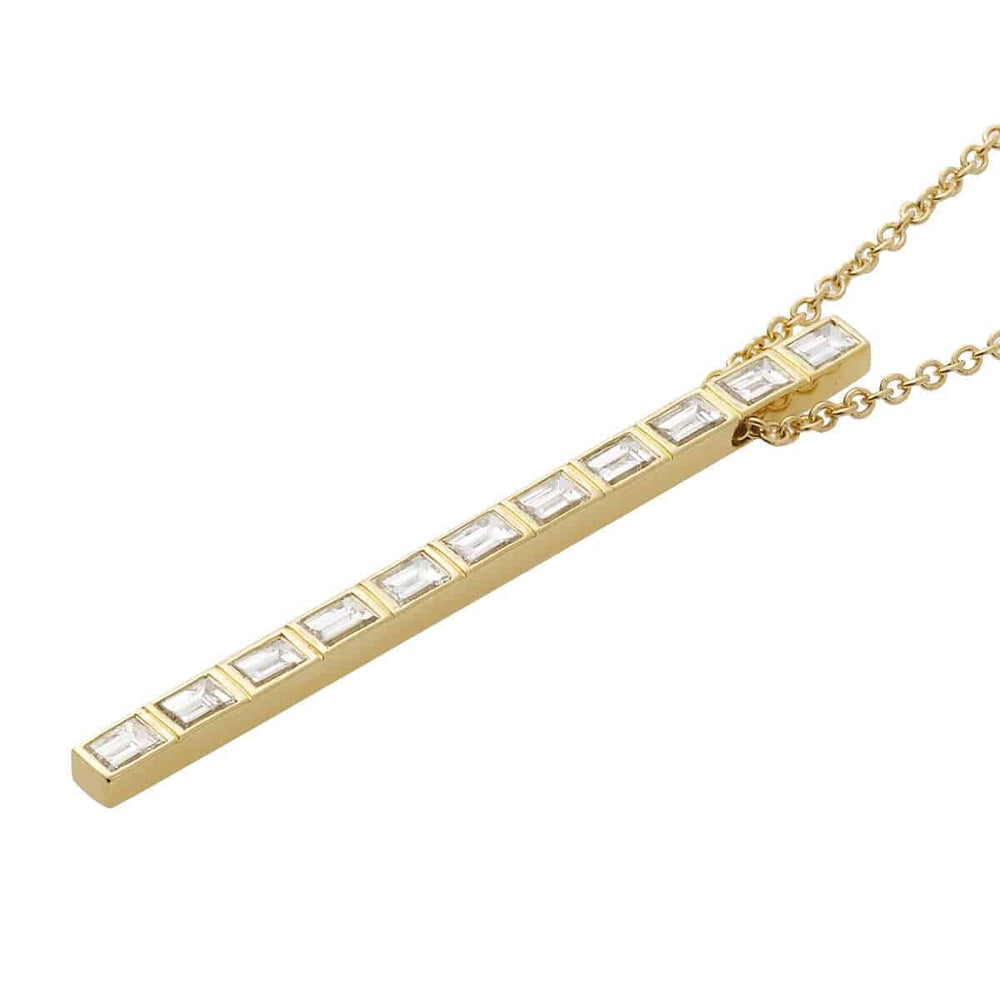 Thread Baguette 11 Diamond Pendant - Baguette - Ileana Makri