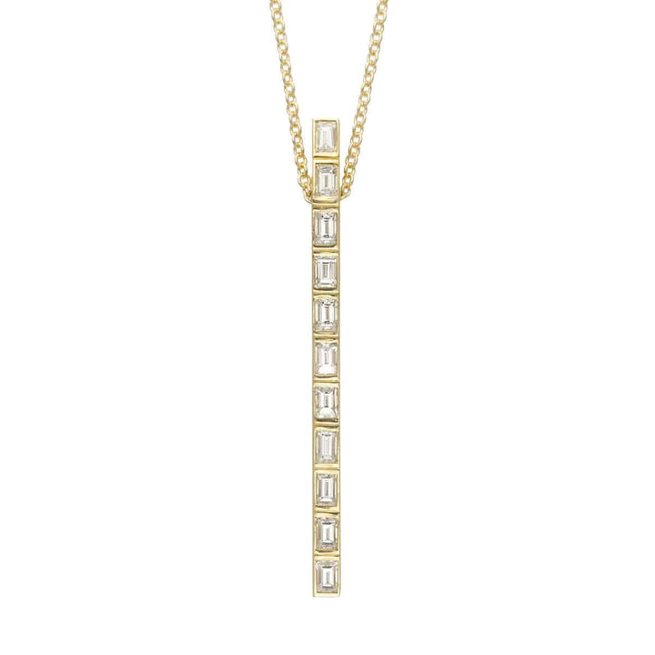 Thread Baguette 11 Diamond Pendant - Baguette - Ileana Makri