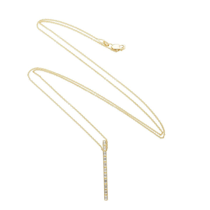 Thread Baguette 11 Diamond Pendant - Baguette - Ileana Makri