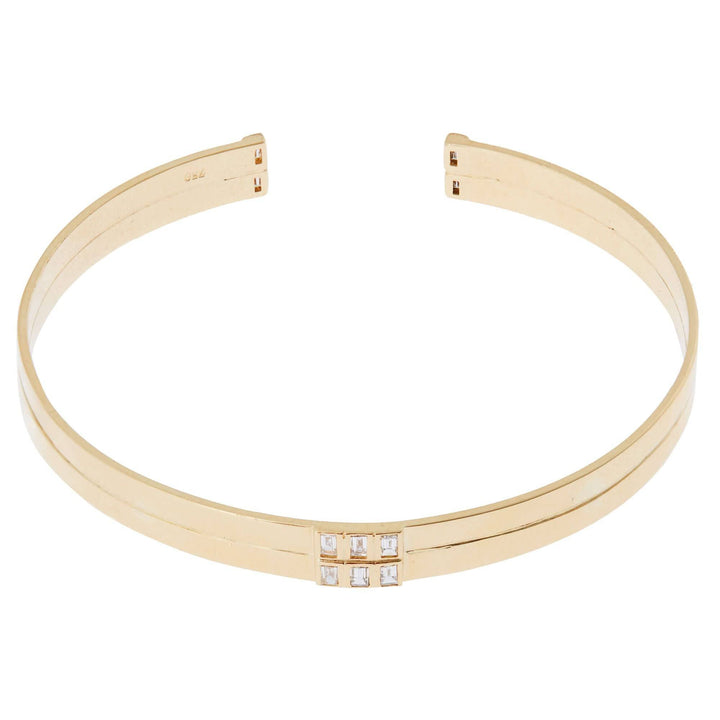Thread Baguette Double Cuff Y - 10D - Baguette - Ileana Makri