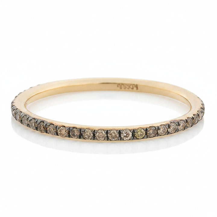 Champagne Diamond Thread Band
