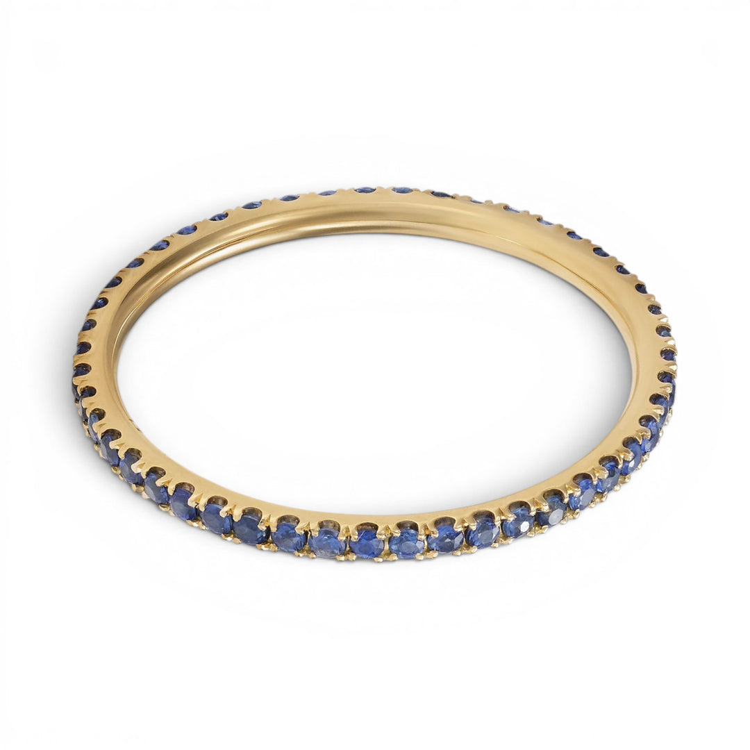 Blue Sapphire Thread Band